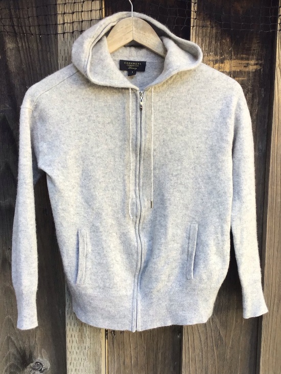 Charter Club Tops - Cashmere Charter Club Gray Full Zip Hoodie Sweater 100% Cashmere Size Small